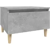 vidaXL Bijzettafel 50x46x35 cm bewerkt hout betongrijs