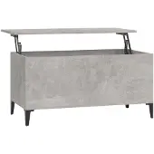 vidaXL Salontafel 90x44,5x45 cm bewerkt hout betongrijs