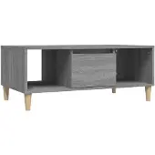 vidaXL Salontafel 90x50x36,5 cm bewerkt hout grijs sonoma