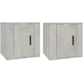 vidaXL Tv-wandmeubels 2 st 40x34,5x40 cm betongrijs