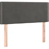 vidaXL Hoofdbord 90x5x78/88 cm fluweel donkergrijs