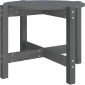 vidaXL Salontafel Ø 62,5x45 cm massief grenenhout grijs
