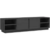 vidaXL Tv-meubel 156x40x40 cm massief grenenhout grijs