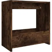 vidaXL Bijzettafel 50x26x50 cm bewerkt hout gerookt eikenkleurig