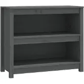 vidaXL Boekenkast 80x35x68 cm massief grenenhout grijs