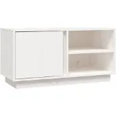 vidaXL Tv-meubel 80x35x40,5 cm massief grenenhout wit