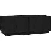 vidaXL Salontafel 110x50x40 cm massief grenenhout zwart
