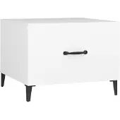 vidaXL Salontafel met metalen poten 50x50x40 cm wit