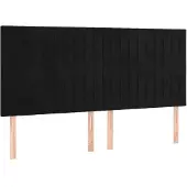 vidaXL Hoofdbord zwart 180x5x118/128 cm fluweel
