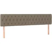 vidaXL Hoofdborden 200x7x78/88 cm stof taupe