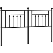 vidaXL Vervangend hoofdbord 160 cm metaal zwart