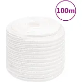 vidaXL Boottouw 18 mm 100 m polypropyleen volwit