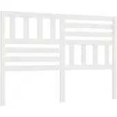 vidaXL Hoofdbord 126x4x100 cm massief grenenhout wit