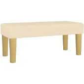vidaXL Bankje 70x30x30 cm stof crèmekleurig