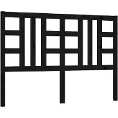 vidaXL Hoofdbord 126x4x100 cm massief grenenhout zwart