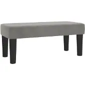 vidaXL Bankje 70x30x30 cm fluweel lichtgrijs