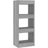 vidaXL Boekenkast/kamerscherm 40x30x103 cm bewerkt hout grijs sonoma