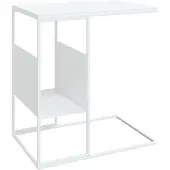 vidaXL Bijzettafel 55x36x59,5 cm bewerkt hout wit