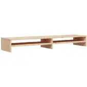 vidaXL Monitorstandaard 100x24x13 cm massief grenenhout