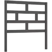 vidaXL Hoofdbord 96x4x100 cm massief grenenhout grijs