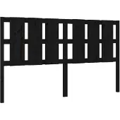 vidaXL Hoofdbord 185,5x4x100 cm massief grenenhout zwart