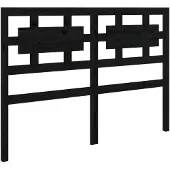 vidaXL Hoofdbord 205,5x4x100 cm massief grenenhout zwart
