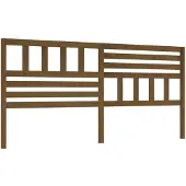 vidaXL Hoofdbord 206x4x100 cm massief grenenhout honingbruin