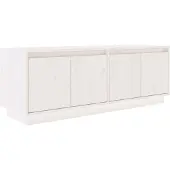 vidaXL Tv-meubel 110x34x40 cm massief grenenhout wit