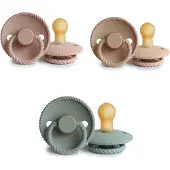 Frigg ROPE Fopspeen set 3 stuks Blush,Croissant en Sage 0-6 maand