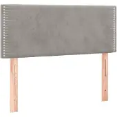 vidaXL Hoofdbord 80x5x78/88 cm fluweel lichtgrijs