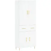vidaXL Hoge kast 69,5x34x180 cm bewerkt hout wit