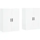 vidaXL Hangkasten 2 st 69,5x34x90 cm wit