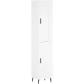 vidaXL Hoge kast 34,5x34x180 cm bewerkt hout wit