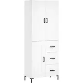 vidaXL Hoge kast 69,5x34x180 cm bewerkt hout wit