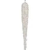 Clayre & Eef Kersthanger Ijspegel 19 cm Zilverkleurig Glas Kerstboomversiering Zilverkleurig Kerstboomversiering