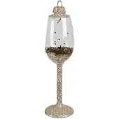 Clayre & Eef Kersthanger 14 cm Goudkleurig Glas Kerstboomversiering Goudkleurig Kerstboomversiering