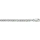 GLAMS ketting figaro 3,25 mm - Zilver