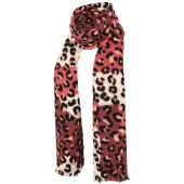 Sarlini Langwerpige Woven Sjaal Leopard Multi Terra Cotta