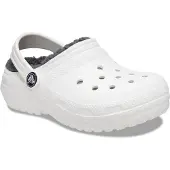 Crocs Klomp Toddler Classic Lined Clog White Grey-Schoenmaat 24 - 25