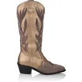 DWRS Regina leren cowboylaarzen taupe/goud Dames | Maat: 37