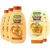 Garnier Loving Blends Honing Goud - Shampoo 3x 300 ml & Conditioner 2x 250 ml – Pakket