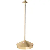 Zafferano Pina Pro LED-tafellamp bladgoud oplaadbaar en dimbaar draadloos