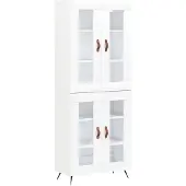vidaXL Hoge kast 69,5x34x180 cm bewerkt hout wit