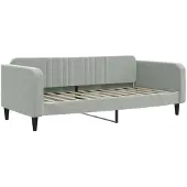 vidaXL Slaapbank 90x200 cm fluweel lichtgrijs