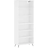 vidaXL Hoge kast 69,5x32,5x180 cm bewerkt hout wit