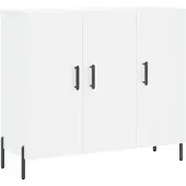 vidaXL Dressoir 90x34x80 cm bewerkt hout wit