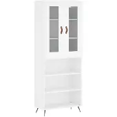 vidaXL Hoge kast 69,5x34x180 cm bewerkt hout wit