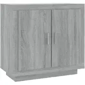 vidaXL Dressoir 80x40x75 cm bewerkt hout grijs sonoma eikenkleurig