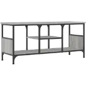vidaXL Tv-meubel 100x35x45 cm bewerkt hout en ijzer grijs sonoma eiken