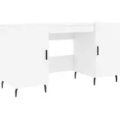 vidaXL Bureau, wit, 140x50x75 cm, houtvezel